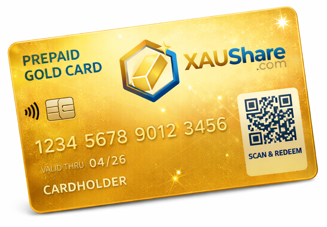 XAUShare prepaid gold card